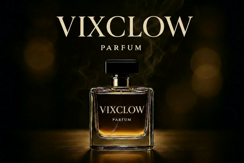 dameuna imaen atractiva para el cliete sobre perfume elegante con el nombre viclow con letras atractivas